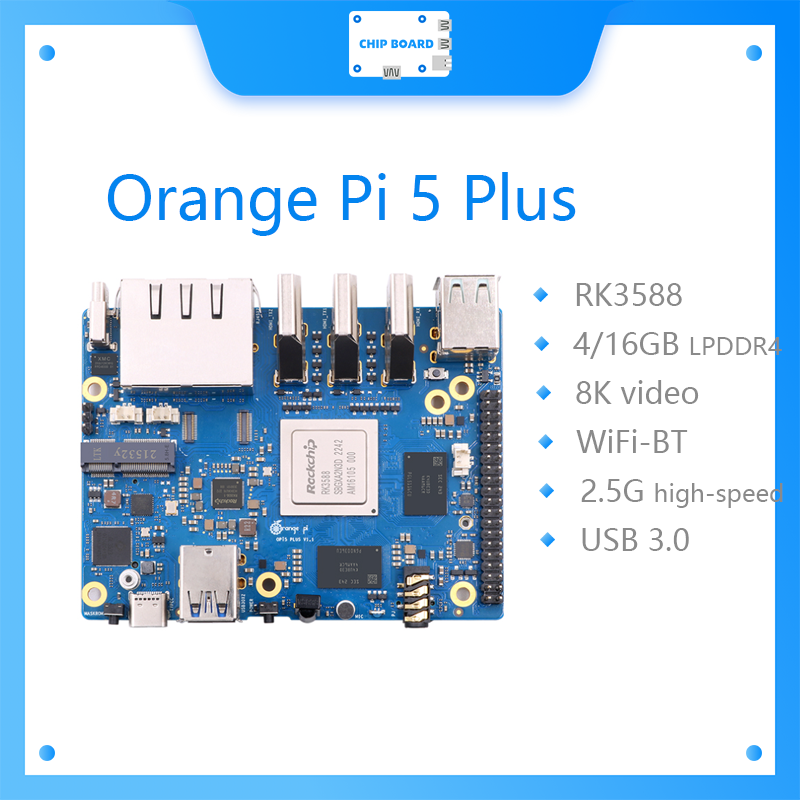 Rockchip Rk3588 Development Board - Orange Pi 5 Plus Tek Kartlı