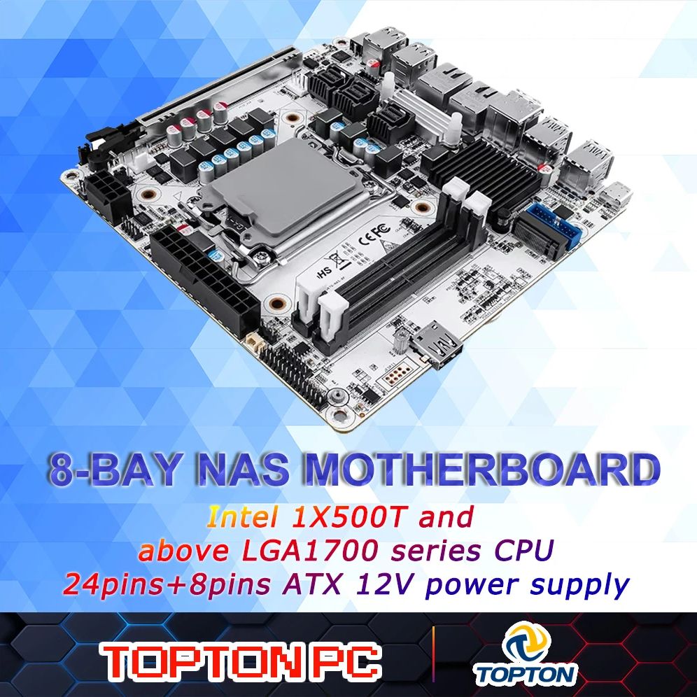Nas Motherboard 8 Sata Mini Itx - 8-Bay NAS Mini ITX Anakart(LGA1700 12./13./14.